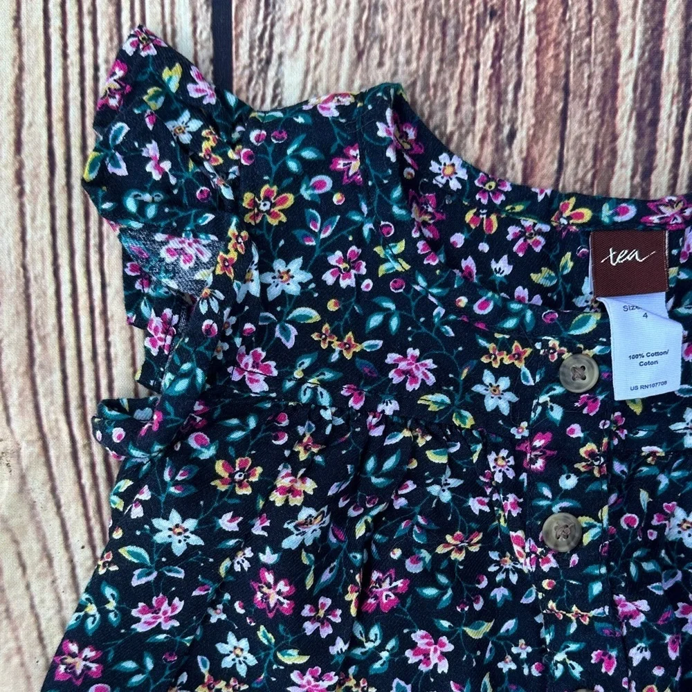 Tea Collection Floral Kids Dress - Multicolor